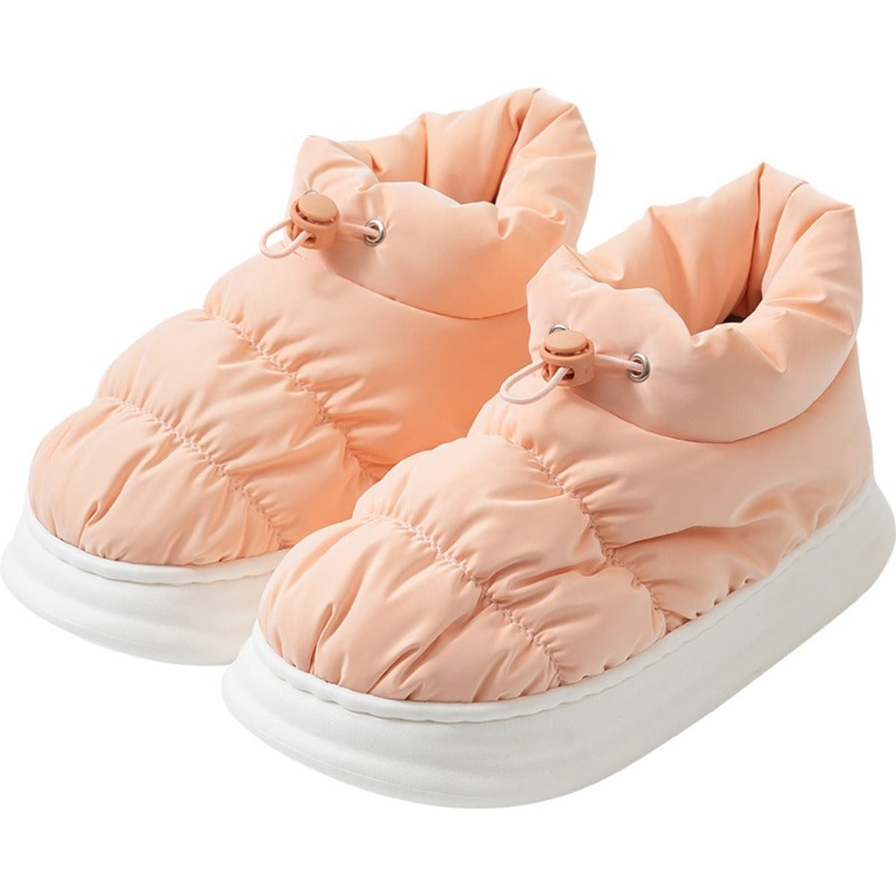 겨울 발편한 키높이 털슬리퍼 여성 가정용 미끄럼 방지 신발  BY2102620