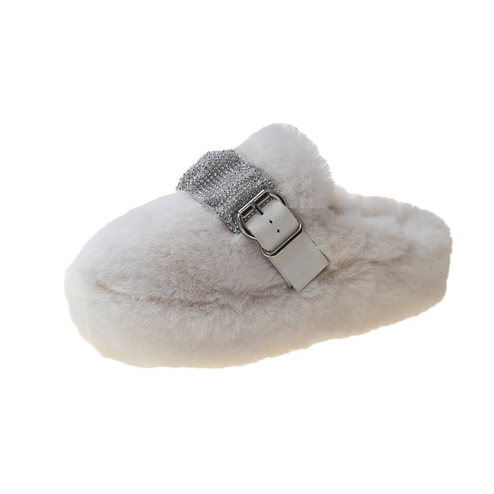 겨울 쿠션좋은 사무실 여성 털슬리퍼 키높이 실내화  BY2102610