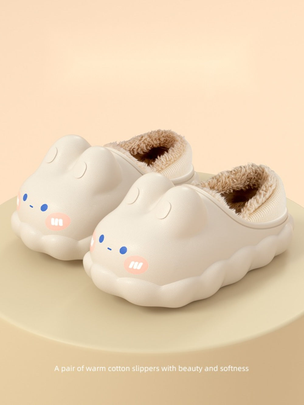 귀여운 따뜻한 털슬리퍼 키높이 겨울 발편한  실내 신발 BY2102606