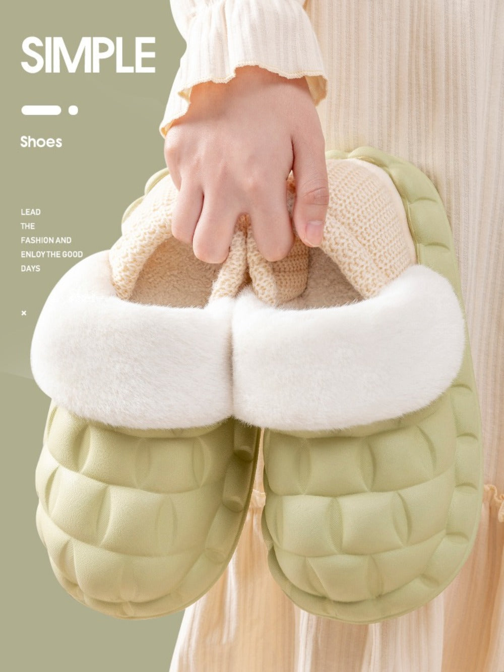 안감 분리가능 통굽 털 슬리퍼 쿠션좋은 사무실 키높이 겨울 신발 BY2102603