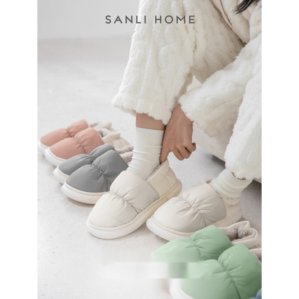 여성 키높이 쿠션좋은 통굽  털슬리퍼 거실 홈 실내화  BY2102618