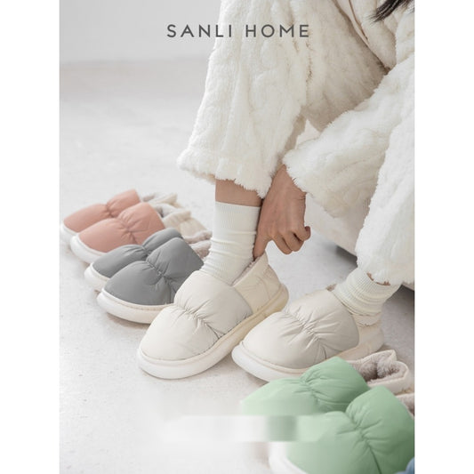 여성 키높이 쿠션좋은 통굽  털슬리퍼 거실 홈 실내화  BY2102618