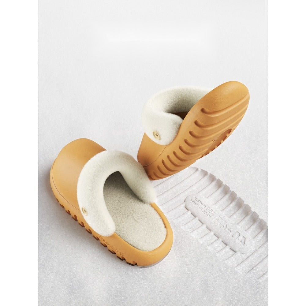 키높이 겨울 쿠션좋은  털 슬리퍼 여성 사무실 탈부착 가능 신발  BY2102602