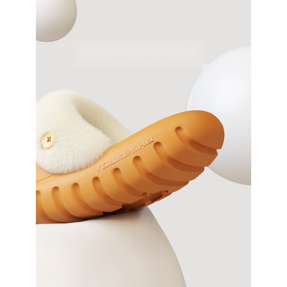 키높이 겨울 쿠션좋은  털 슬리퍼 여성 사무실 탈부착 가능 신발  BY2102602