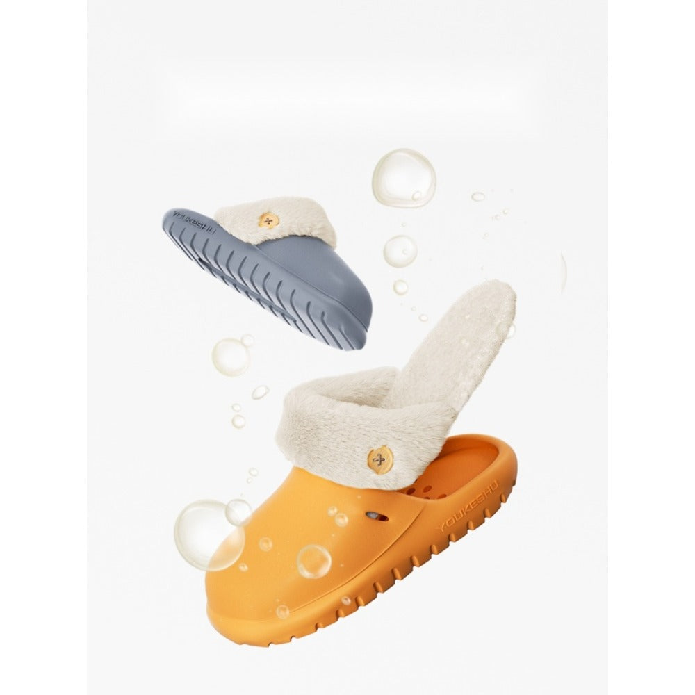 키높이 겨울 쿠션좋은  털 슬리퍼 여성 사무실 탈부착 가능 신발  BY2102602