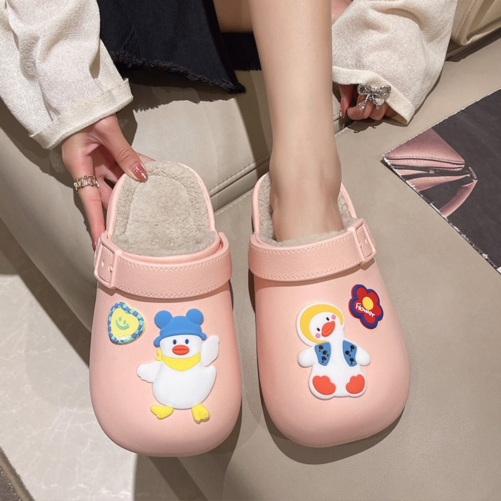 털슬리퍼  쿠션좋은 여성 키높이 겨울 사무실 실내화 미끄럼 방지   BY2102617