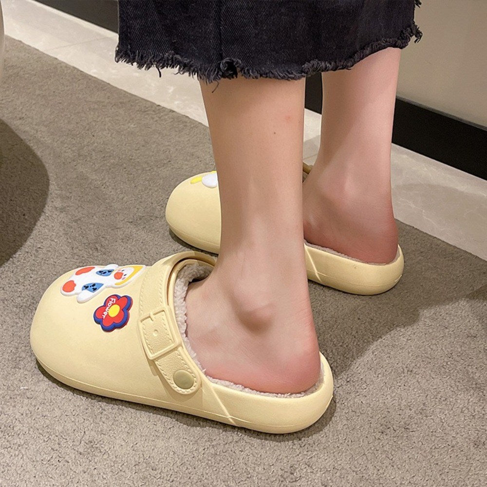 털슬리퍼  쿠션좋은 여성 키높이 겨울 사무실 실내화 미끄럼 방지   BY2102617