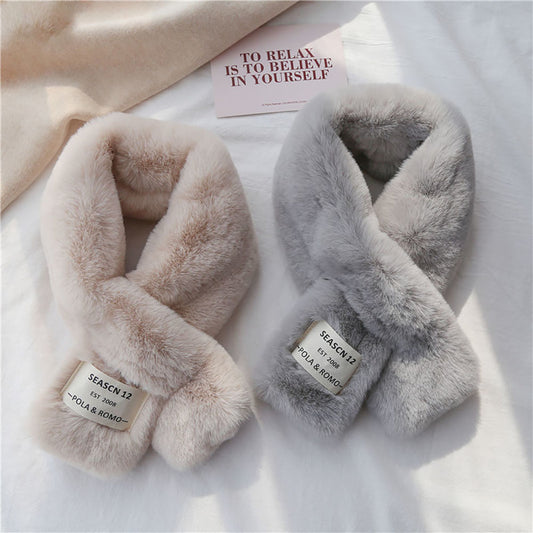 페이크퍼 토끼목도리  Q1110426 그레이머플러 숏머플러