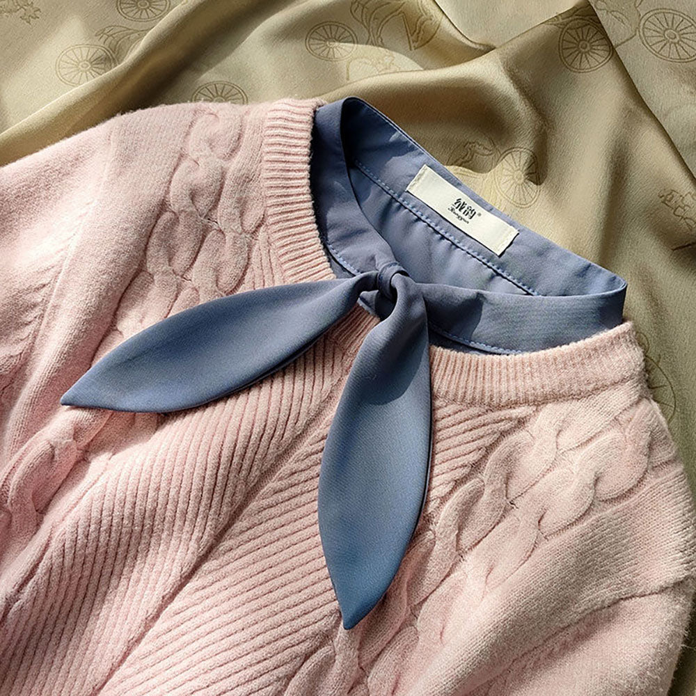 페이크 레이어드 Q1110414 포인트 탈부착 넥케이프  넥카라