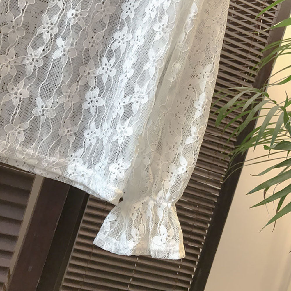 이너 시스루이너 블라우스  이너 레이어드 레이스 Q1110406