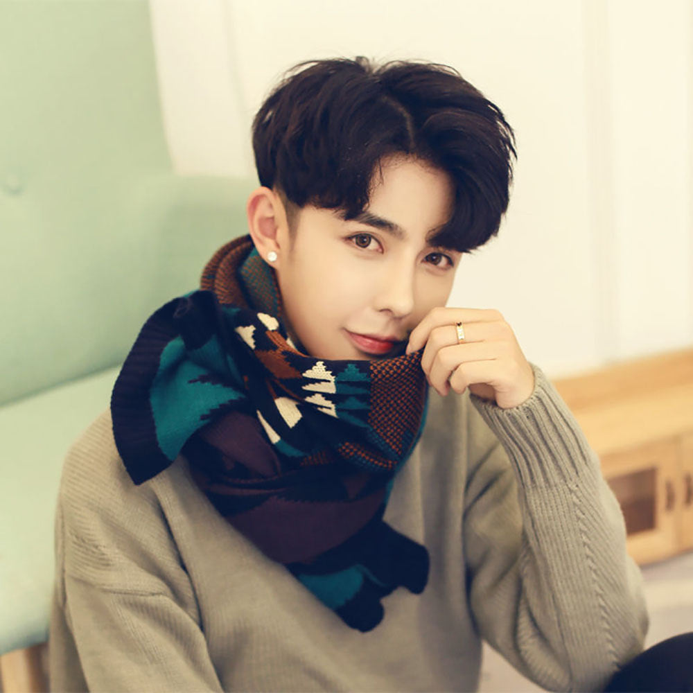 Q1111006  목도리 롱 커플 머플러 양면 생일선물 니트
