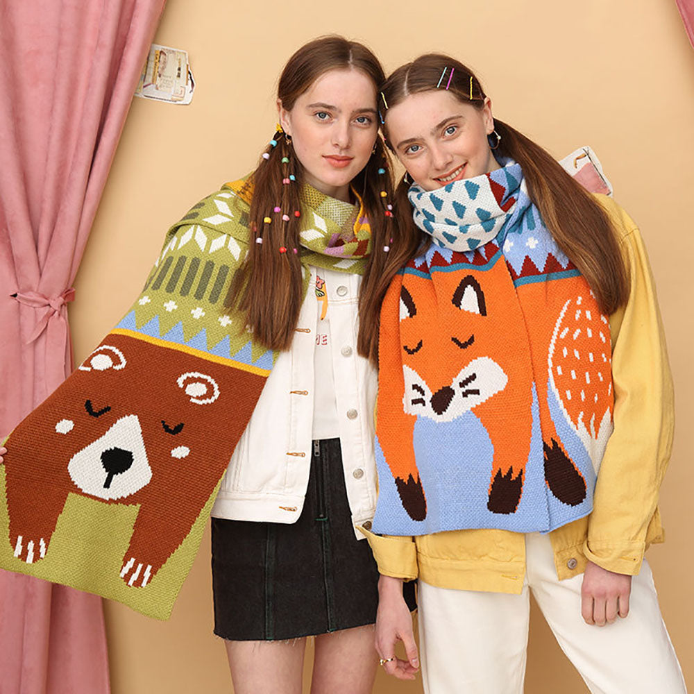 롱 컬러 양면 머플러 목도리 Q1111008 니트