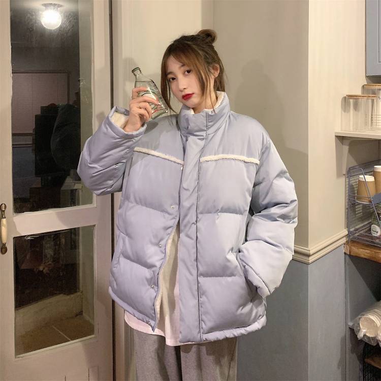 여성 방한 L1111025 캐주얼 아우터 뽀글이 리버시블  패딩점퍼 양면