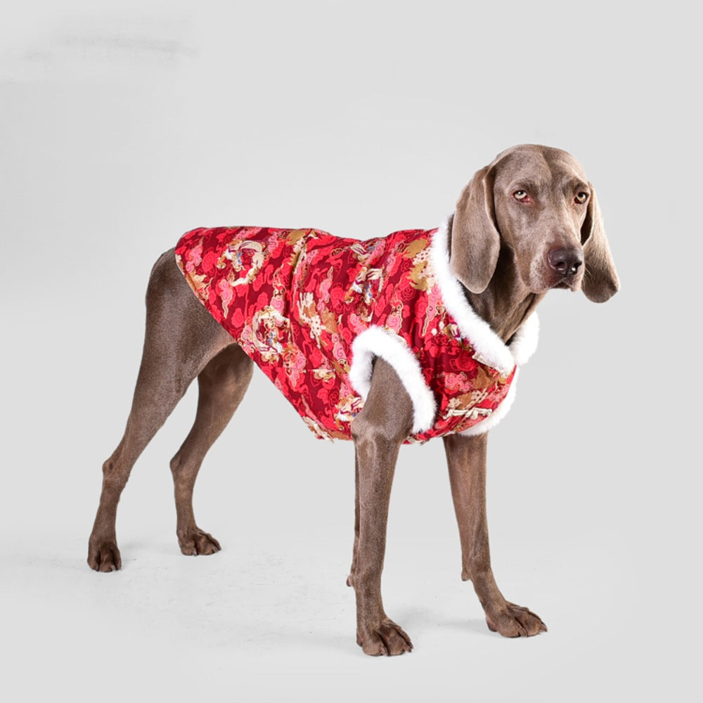 겨울 애완 의류 중대형견 강아지 옷 구정 축제 차이나풍 패딩 BQ2120528