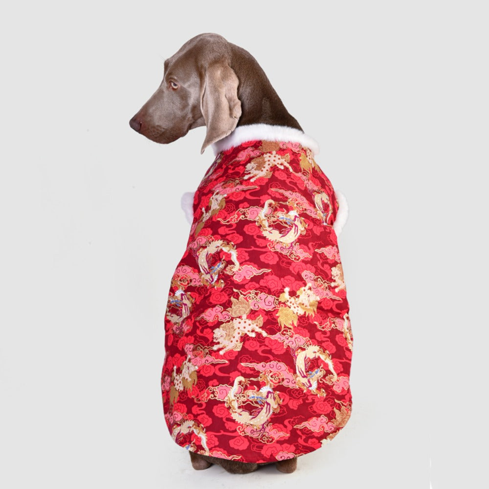 겨울 애완 의류 중대형견 강아지 옷 구정 축제 차이나풍 패딩 BQ2120528