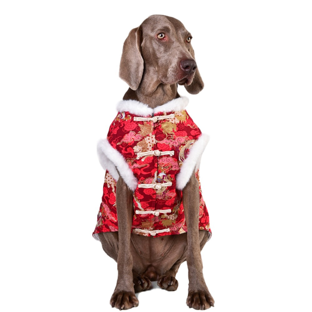 겨울 애완 의류 중대형견 강아지 옷 구정 축제 차이나풍 패딩 BQ2120528