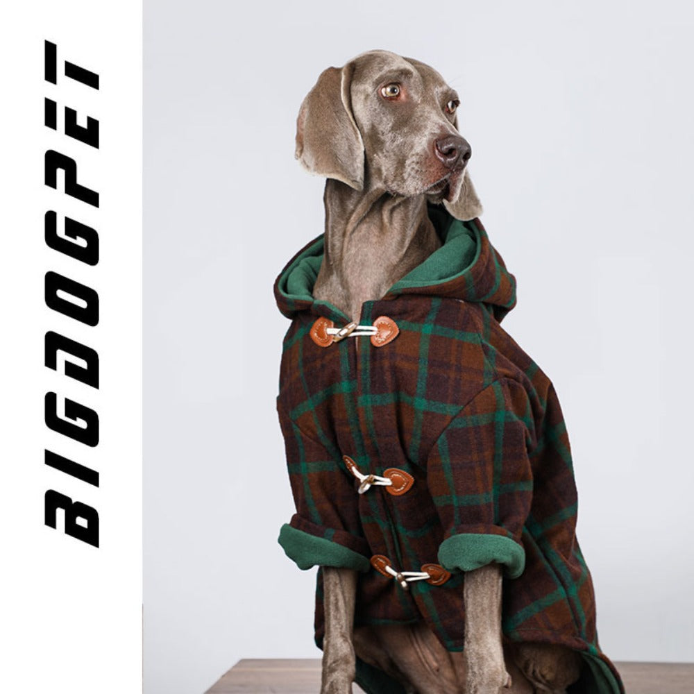 방한 중대형견 강아지 옷 수면 티셔츠 따뜻한 무늬 외출 후드 코트  BQ2120506