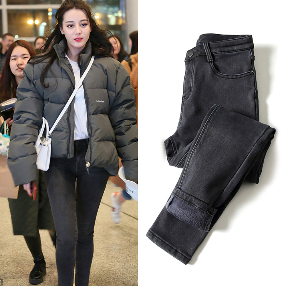 기모스판청바지 기모스키니진 Q1111607 블랙진