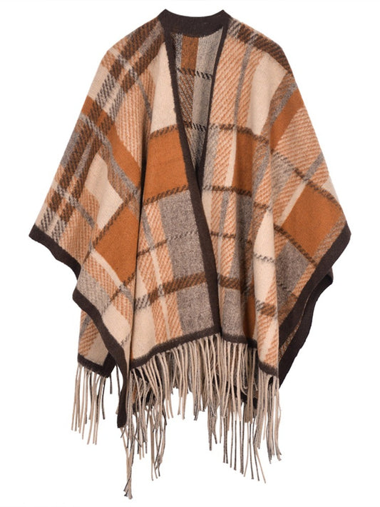 럭셔리 바람막이 겨울 루즈핏 하프 망토 니트 숄 탑 아우터 카디건  BY2121304