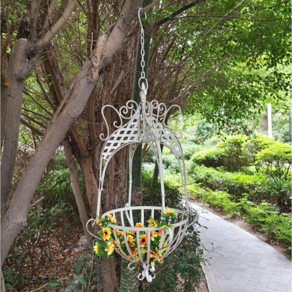 빈티지 화분걸이 베란다 테라스 행잉 플랜트 철제 넝쿨 공중 화분대 WH3020206
