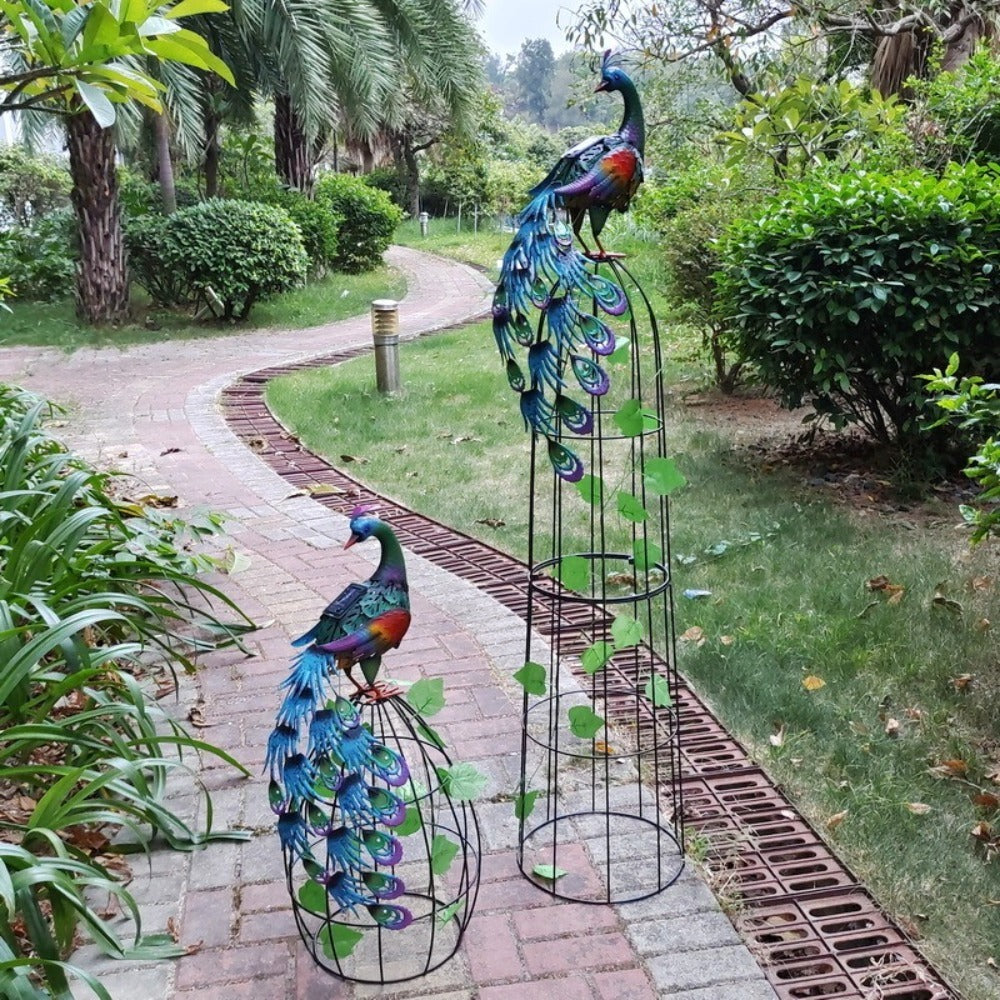 철제 덩굴시렁 정원 꾸미기 공작 모양 식물 장미 지지대 넝쿨  WH3020208