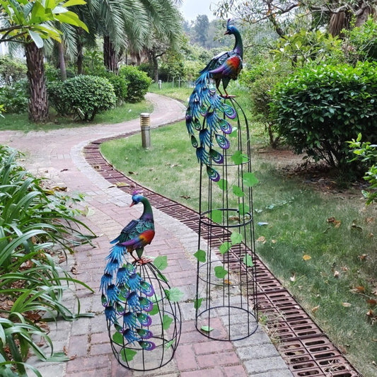 철제 덩굴시렁 정원 꾸미기 공작 모양 식물 장미 지지대 넝쿨  WH3020208