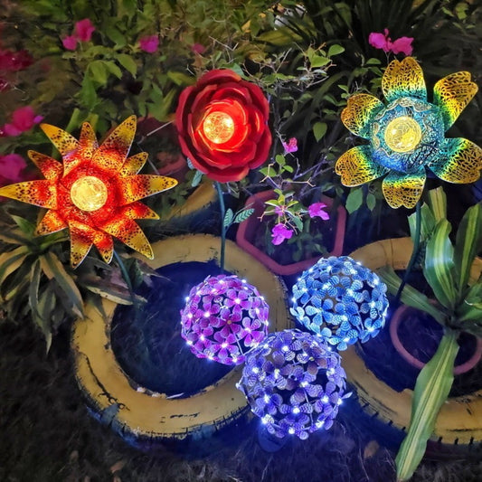 태양광전등 태양열 꽃 정원등 잔디등 조경 전구 전등  WH3020203