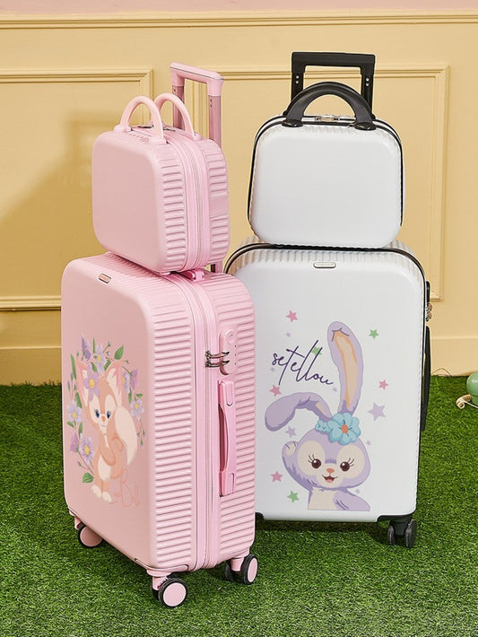 여성 20인치 인기 귀여운 토끼 낙서 캐리어 여행용 수하물 수납가방  BY3020913