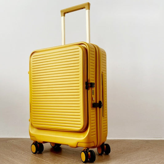 여행 심플 개성화 탑승 캐리어 전면 개방 수납 편리한 가방 트롤리 BY3020906