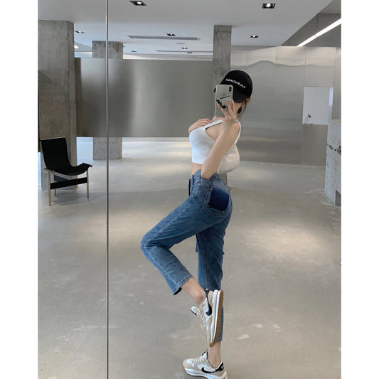 슬랙스 포켓청바지 D2030418 찢청  생지데님  봄팬츠