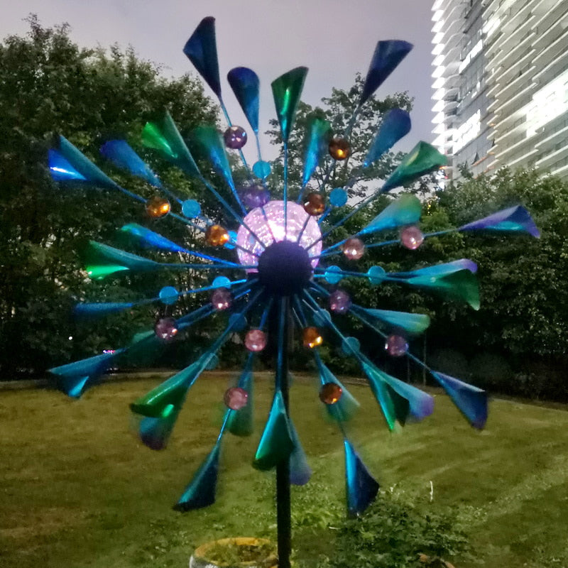 철제바람개비 태양광전등 빈티지 무지개 W2022203 태양열정원등 새쫓는