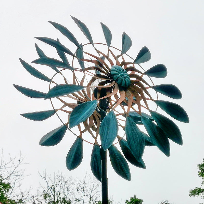 태양광전등 새쫓는 태양열정원등 철제바람개비 빈티지 무지개 W2022208