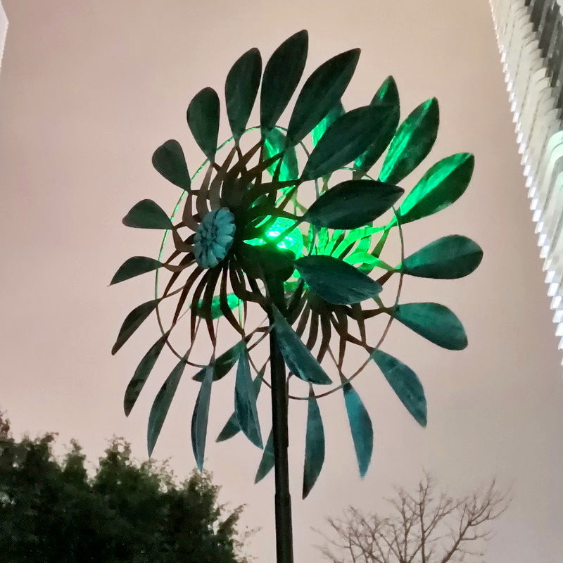 태양광전등 새쫓는 태양열정원등 철제바람개비 빈티지 무지개 W2022208