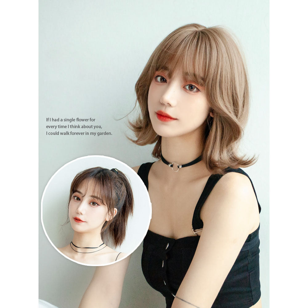 Q2032634 단발가발 볼륨  통가발 숏커트 헤어 패션 염색