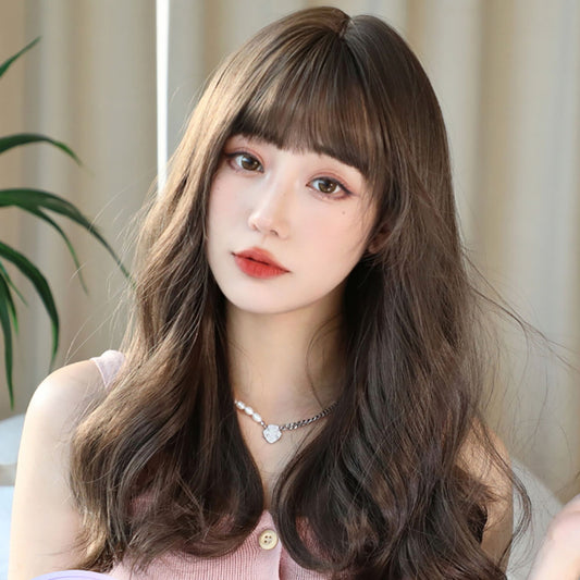 가발 웨이브 통머리 헤어 염색 패션 긴머리 가발 Q2032632