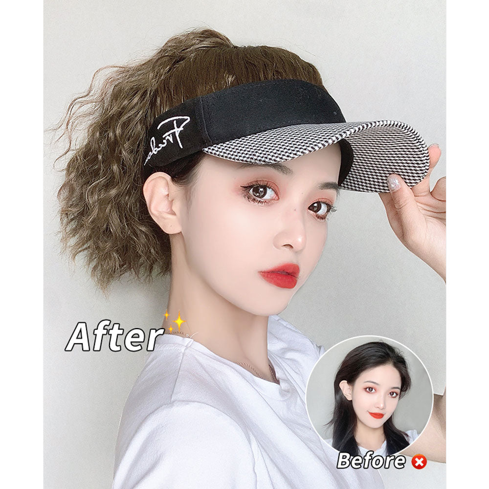 가발 모자 염색 Q2032631 일체형 묶음머리 항암가발 캡