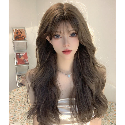 헤어 Q2032630 웨이브 통가발 롱헤어 펌  패션 염색가발