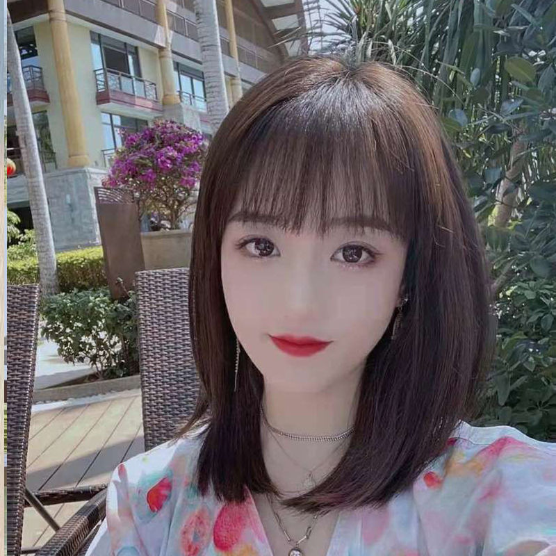 여성 가발  패션 헤어 커트머리 Q2032627 단발 통가발
