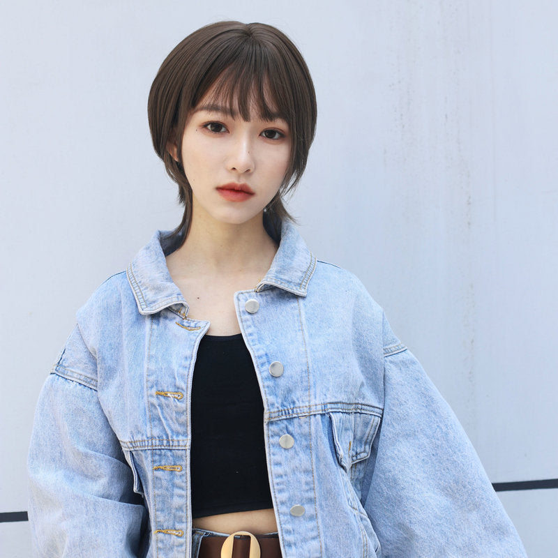 로맨스 통가발 단발커트 여성 가발 Q2032625 헤어 짧은
