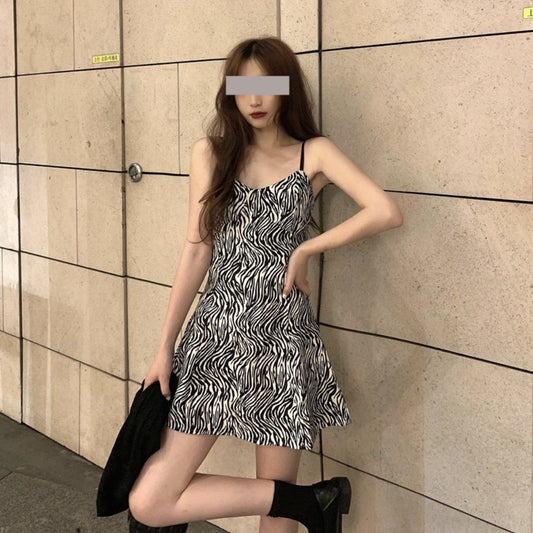 끈나시 데일리 프린팅 원피스 꽃무늬 서스펜더 드레스  BQ3021821