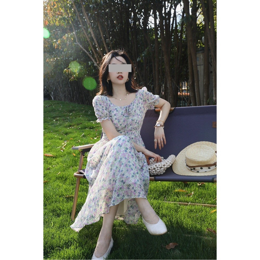 소풍 데일리  뷔스티에 원피스 드레스 플라워 프린팅 소풍  스커트 BQ3021830