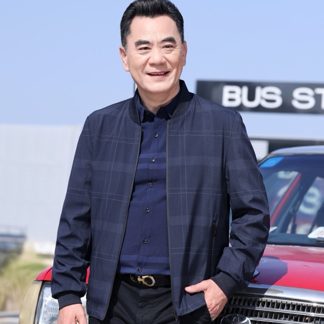 K2031616 블루종 바람막이 아빠 남자 점퍼 잠바  데일리룩 체크