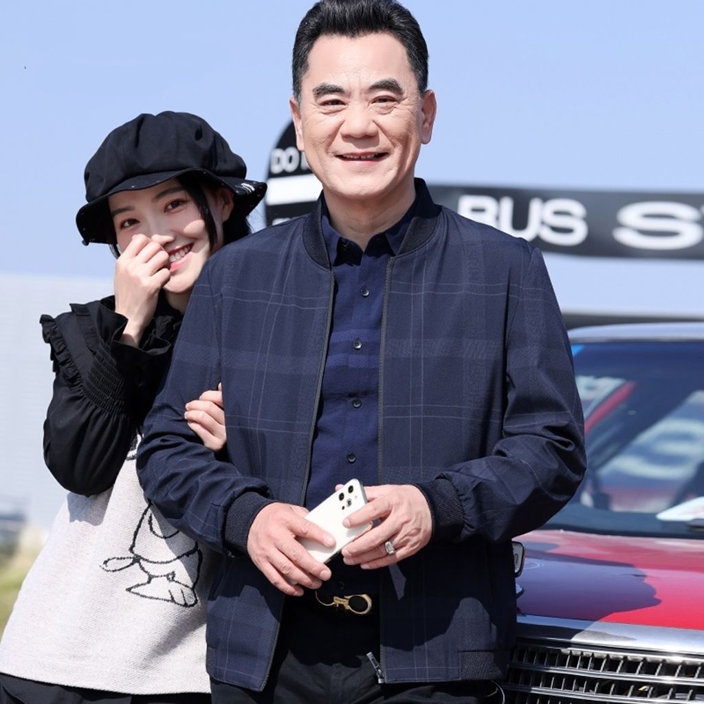 K2031616 블루종 바람막이 아빠 남자 점퍼 잠바  데일리룩 체크