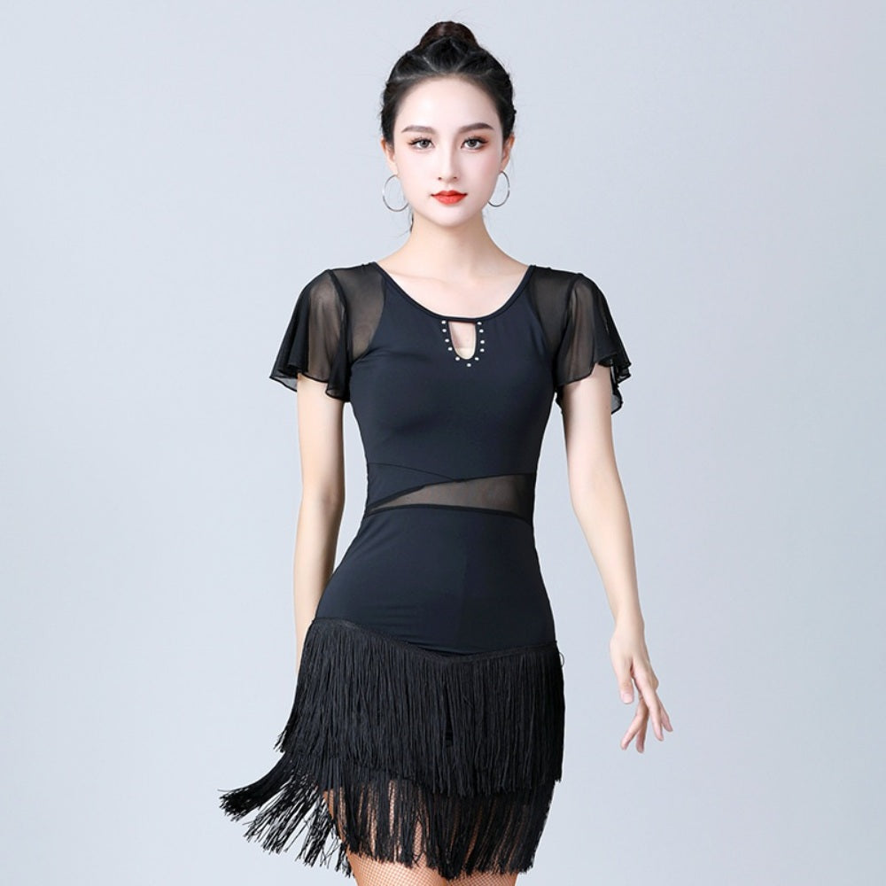 여성 댄스 운동복 스포츠 스커트 차차 룸바 라틴 댄스 원피스 BW3030303