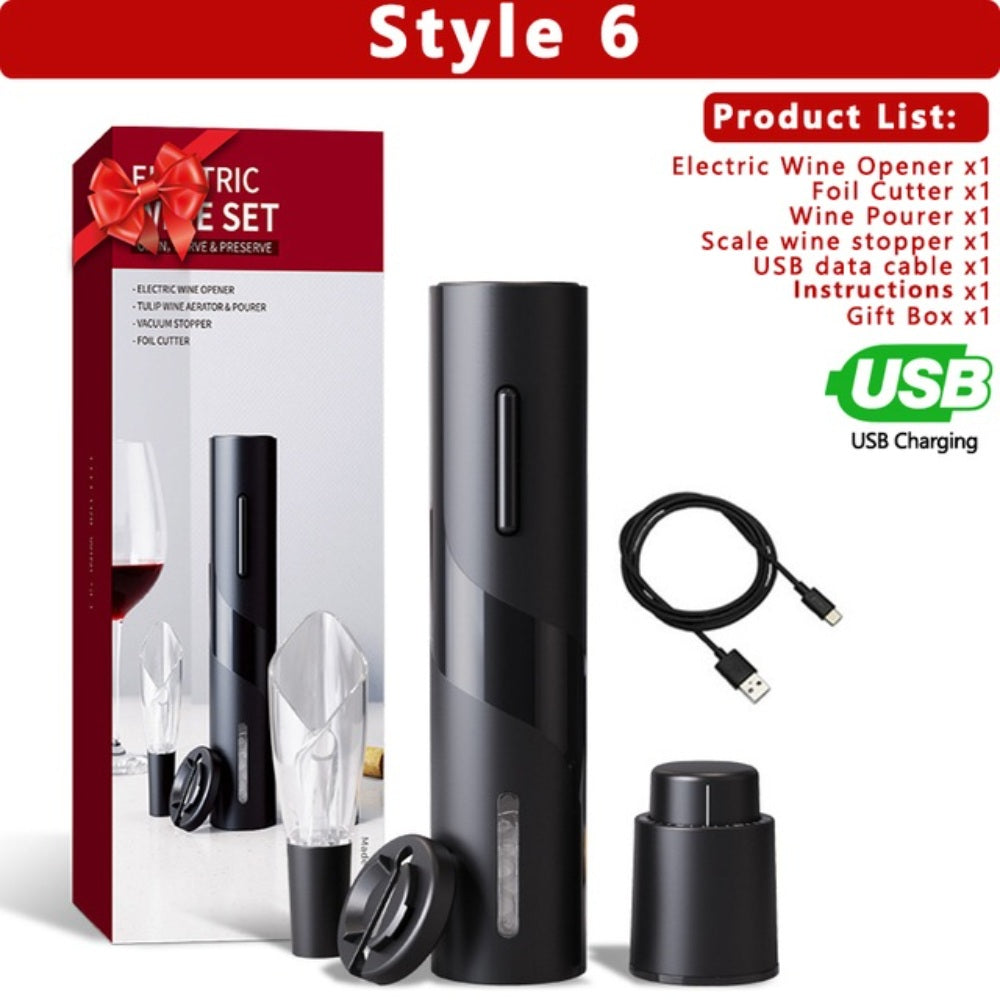 USB 충전식 자동 코르크 따개 와인 액세서리 전동 와인 오프너  WD3022422