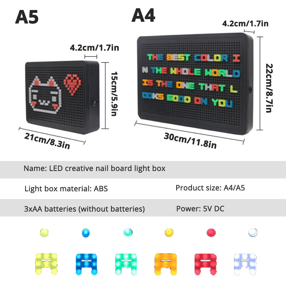 LED DIY 발광 글자 라이트 박스 크리스마스 파티 보드 램프  WD3022426