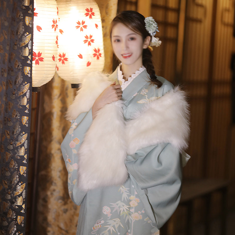 셀프 활영 유카타 여성 코스프레 변장 파티복 할로원 기모노  Q3022605