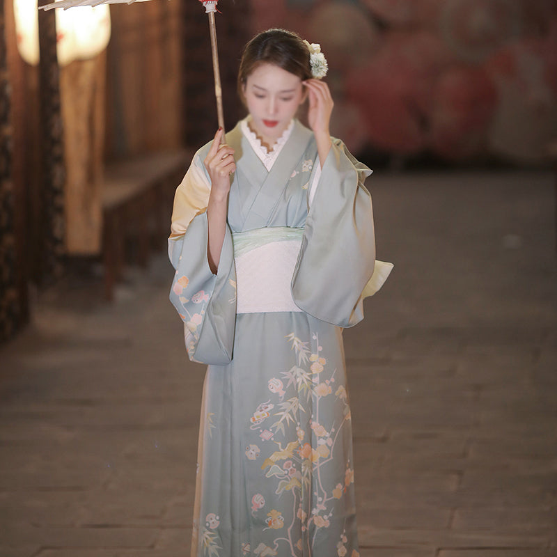 셀프 활영 유카타 여성 코스프레 변장 파티복 할로원 기모노  Q3022605