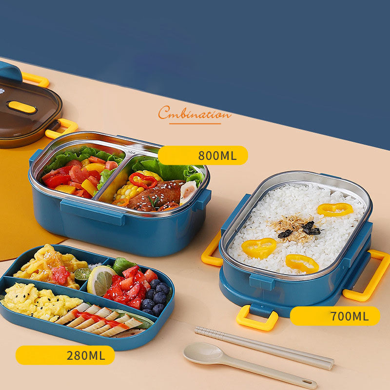 Q2040108 알찬도시락 반찬통 칸막이 밥통 등산 찬합 직장인 2단