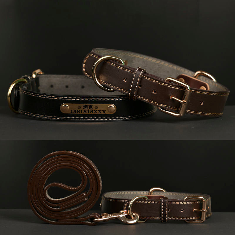 레더 Q2041203 목걸이 대중소 목줄 반려견